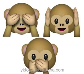 monkey emoji plush