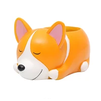 

Roogo Sleeping Dog Shape Mini Resin Flower pots