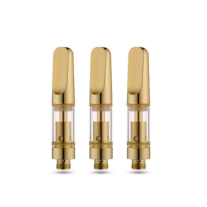 

YuWeeTek Vape Wholesale High quality 1ml gold cbd oil cartridge vaporizer 0.5ml 510 ceramic oil cbd vape pen cartridge