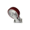 Factory Price Red Polyurethane Casting Boltless Swivel Fork Industrial Casters Wheel