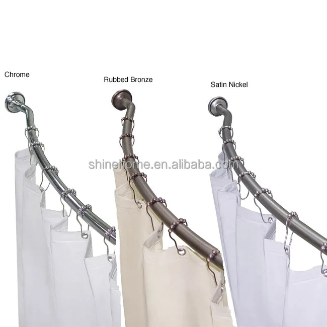 
Bathroom Accessory Iron Curved Shower Curtain Rod 
