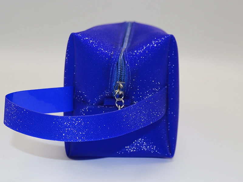 blue shiny cosmetic bag4.JPG