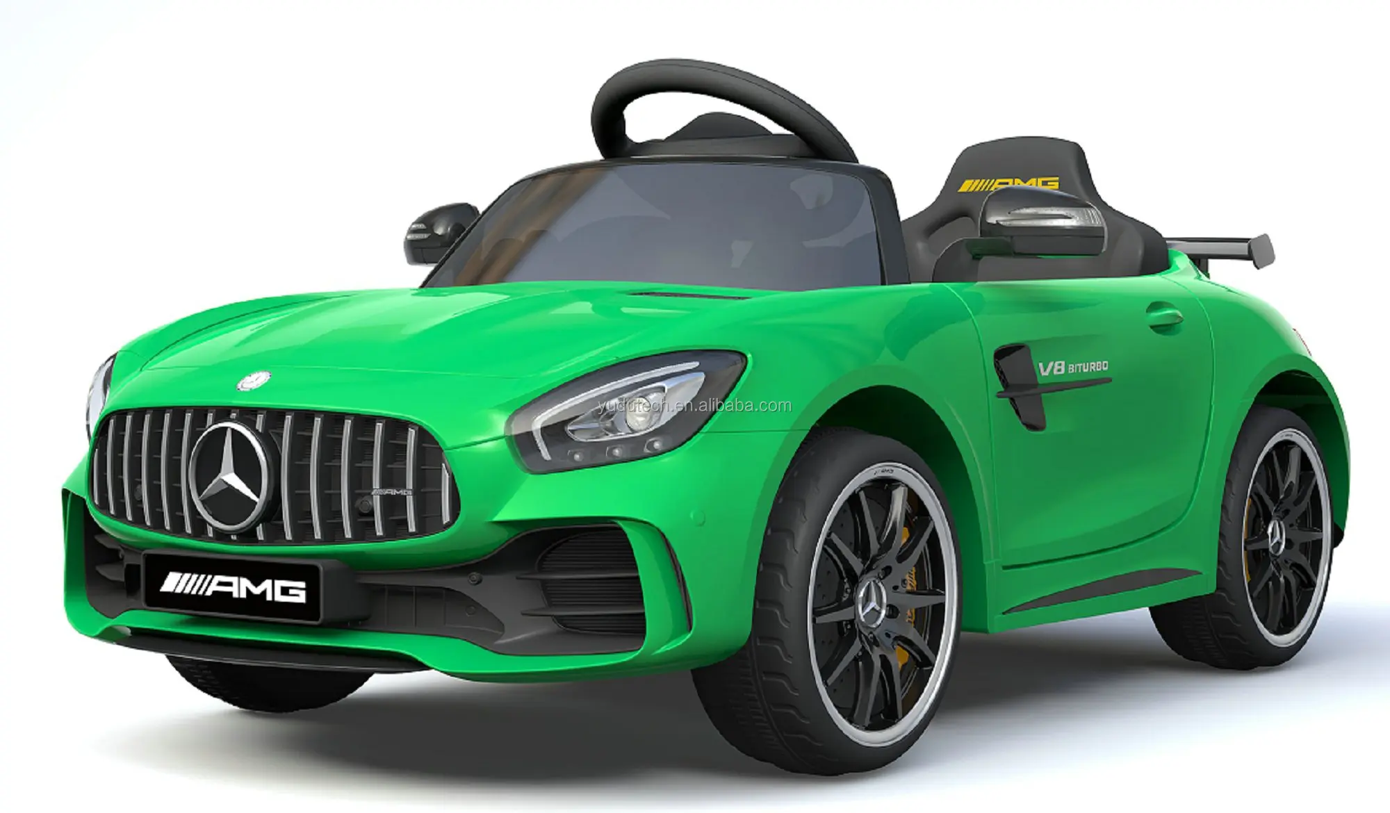 Mercedes-Benz gt-r зеленый электромобиль