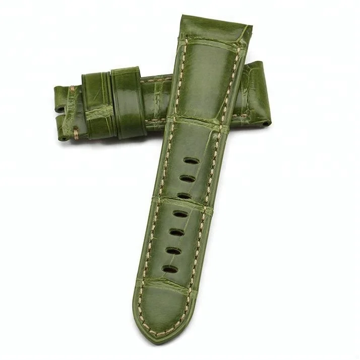 

Multicolor Genuine Real Alligator Leather Watch Strap 24mm/22mm