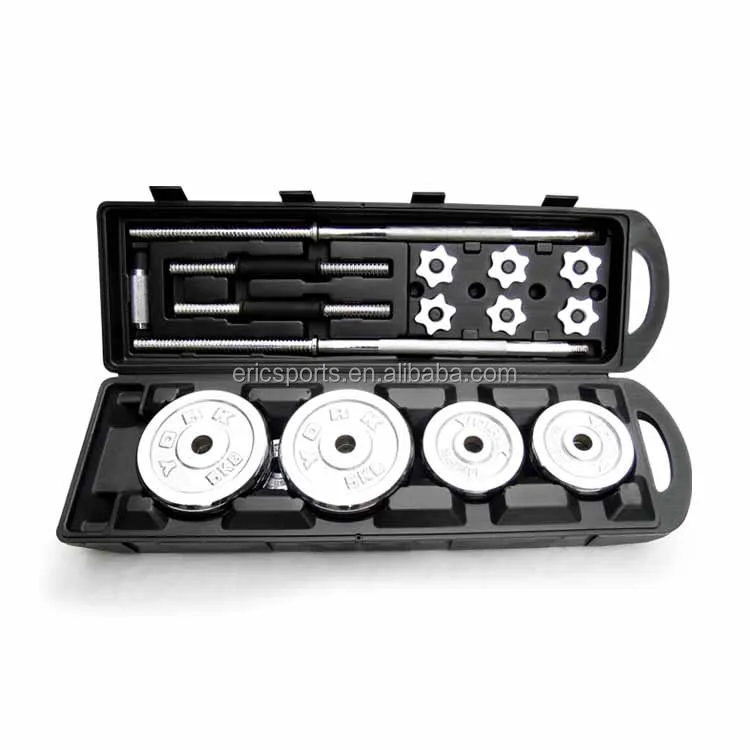 
50KG Adjustable Chrome Barbell Dumbbell Set 