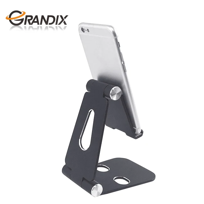 

IPD20122 NEW adjustable smartphone desk stand aluminum multiple mobile phone holder, Silver/black