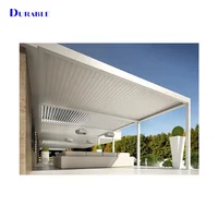

Modern design surface finished size customized wall-mounted motorized aluminium pergola for outdoor