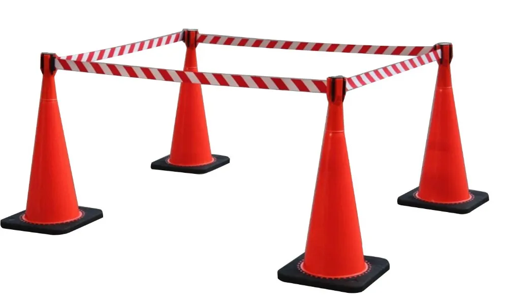 Red White Or Yellow Black Traffic Colored Traffic Cones Tapes