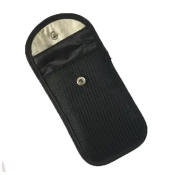Black Keyless Entry Car Key Fob Signal Blocker Faraday Cage Bag Rfid Blocking Cell Phone Pouch