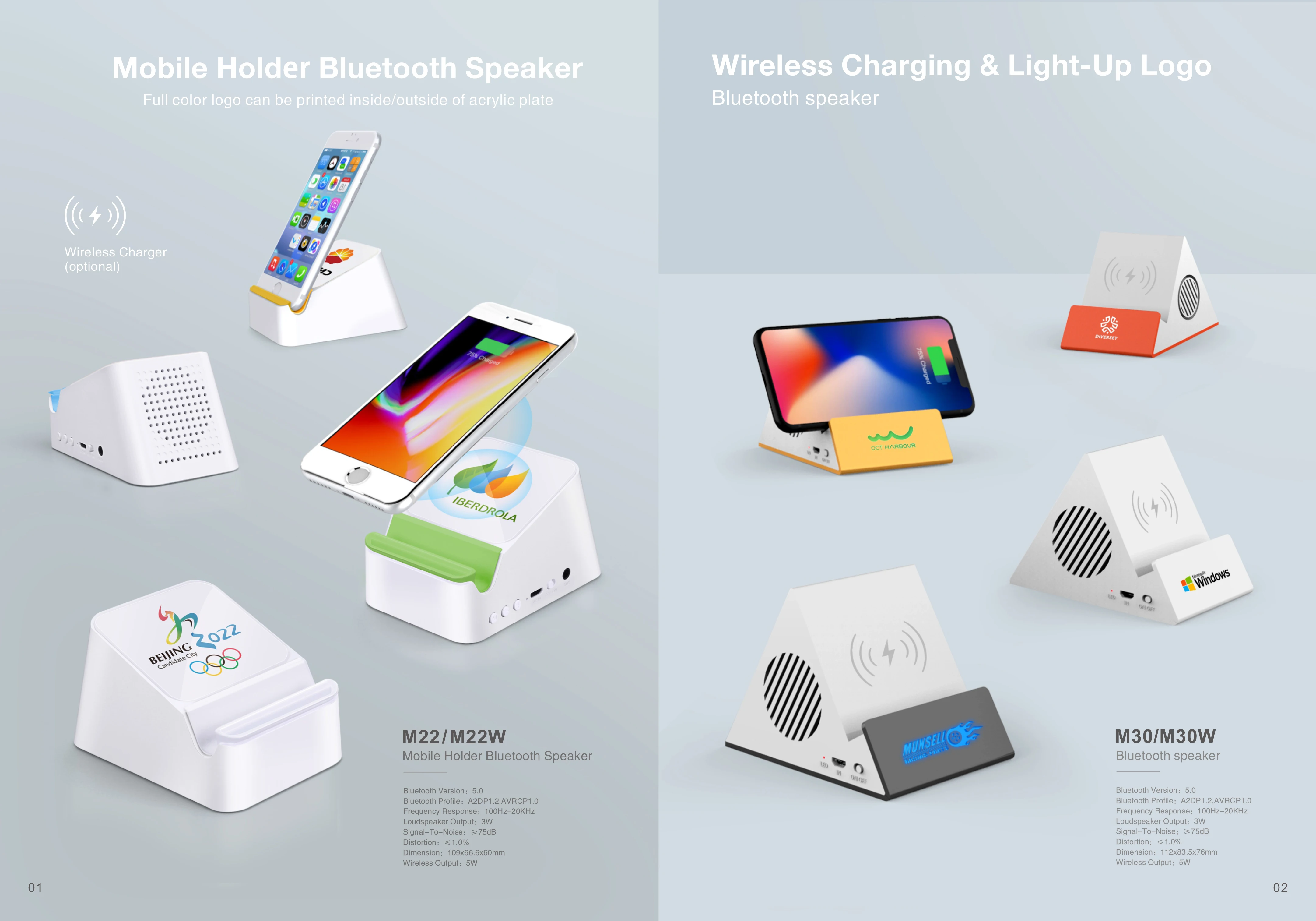 Factory Price Wireless Portable Speaker With Light Up Logo - ANKUX.COM