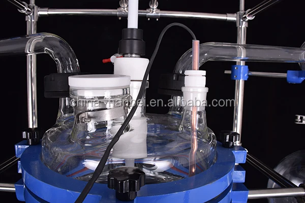 20L lab equipment double jacketed standard glass reactor