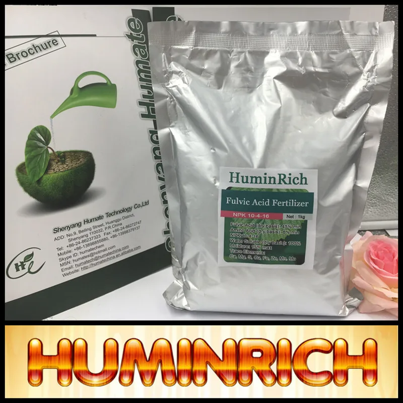 "HUMINRICH" 5kg Colorful Package Fulvic Acid 100% Water Soluble Agricultural Npk 20.20.20