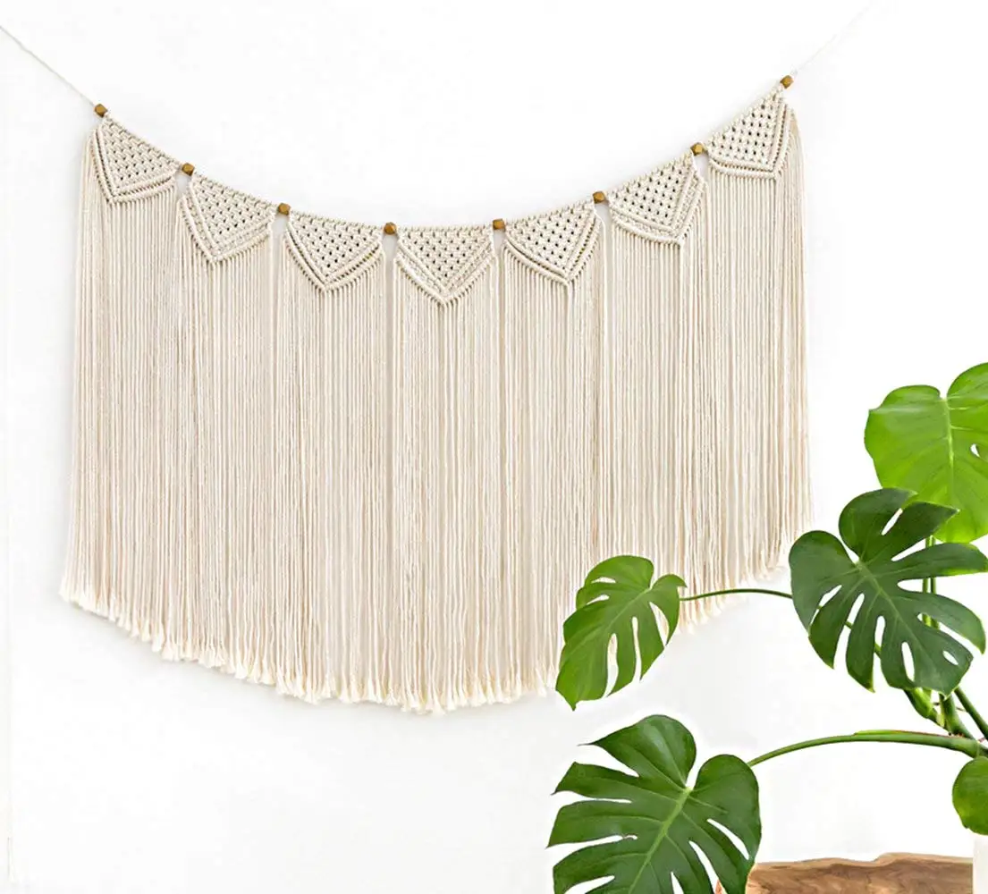 

Macrame Wall Hanging Wedding Hanger Cotton Handmade Wall Decor,42"x 35"