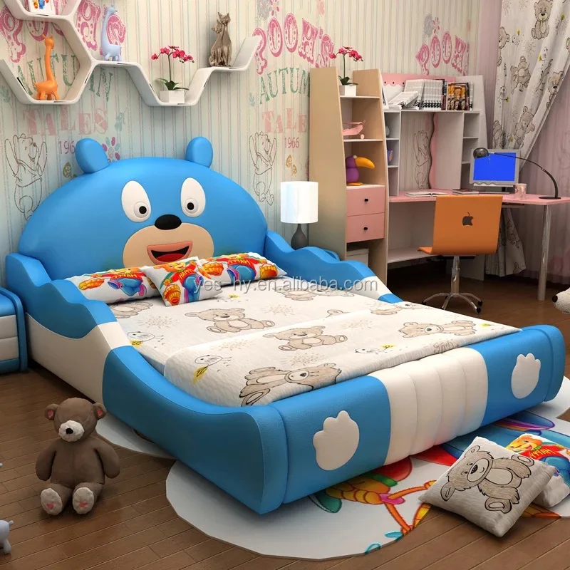 الكرتون سرير أثاث أطفال الأطفال غرفة نوم الدب سرير Y33 Buy سرير على شكل سيارة سرير أطفال جلدي أثاث غرف نوم اطفال كرتونية Product On Alibaba Com