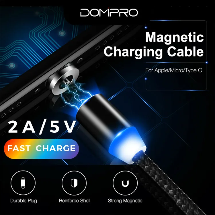 Factory Magnetic Cargador Micro USB Multi Charger Cable 3 in 1 - ANKUX.COM