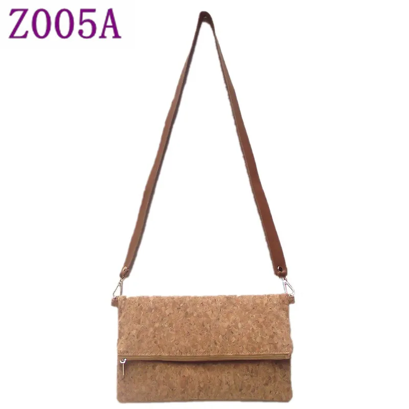 

new style messenger shoulder cork material bag, Natural