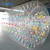 Outdoor playing toys human cylinder ball inflatable water roller for fun