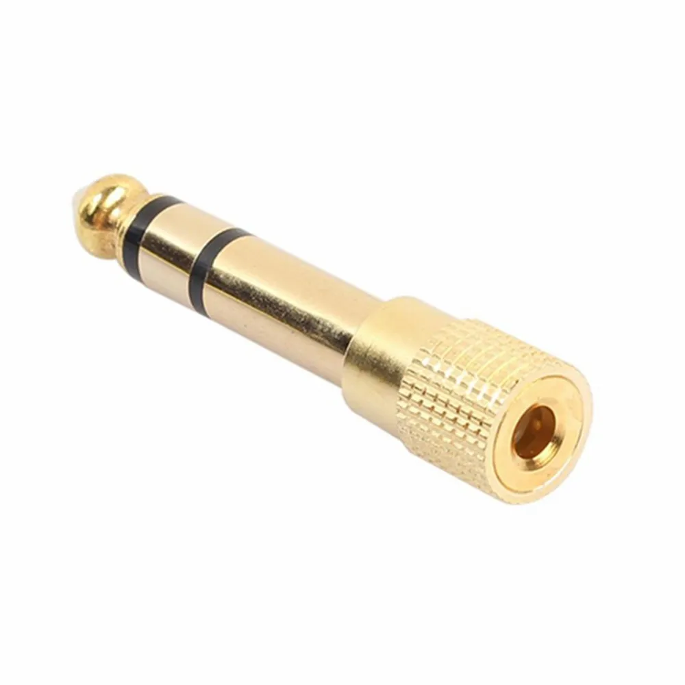 

Gold Plated Plug Audio Stereo Jack 6.35mm TRS 1/4 to 3.5mm 1/8 inch Male To Female Stereo Adapter, Golden
