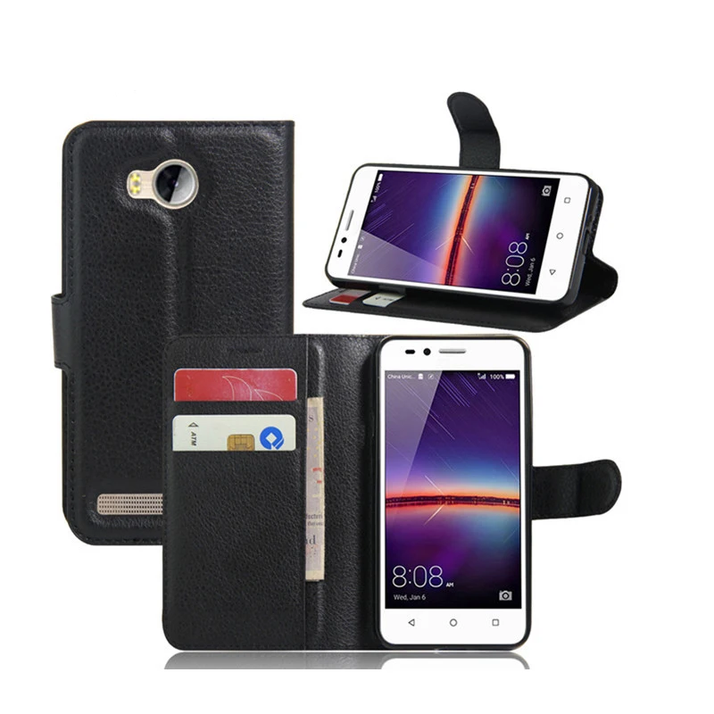 pu leather wallet flip phone back case back cover for huawei y3 2 y5-2