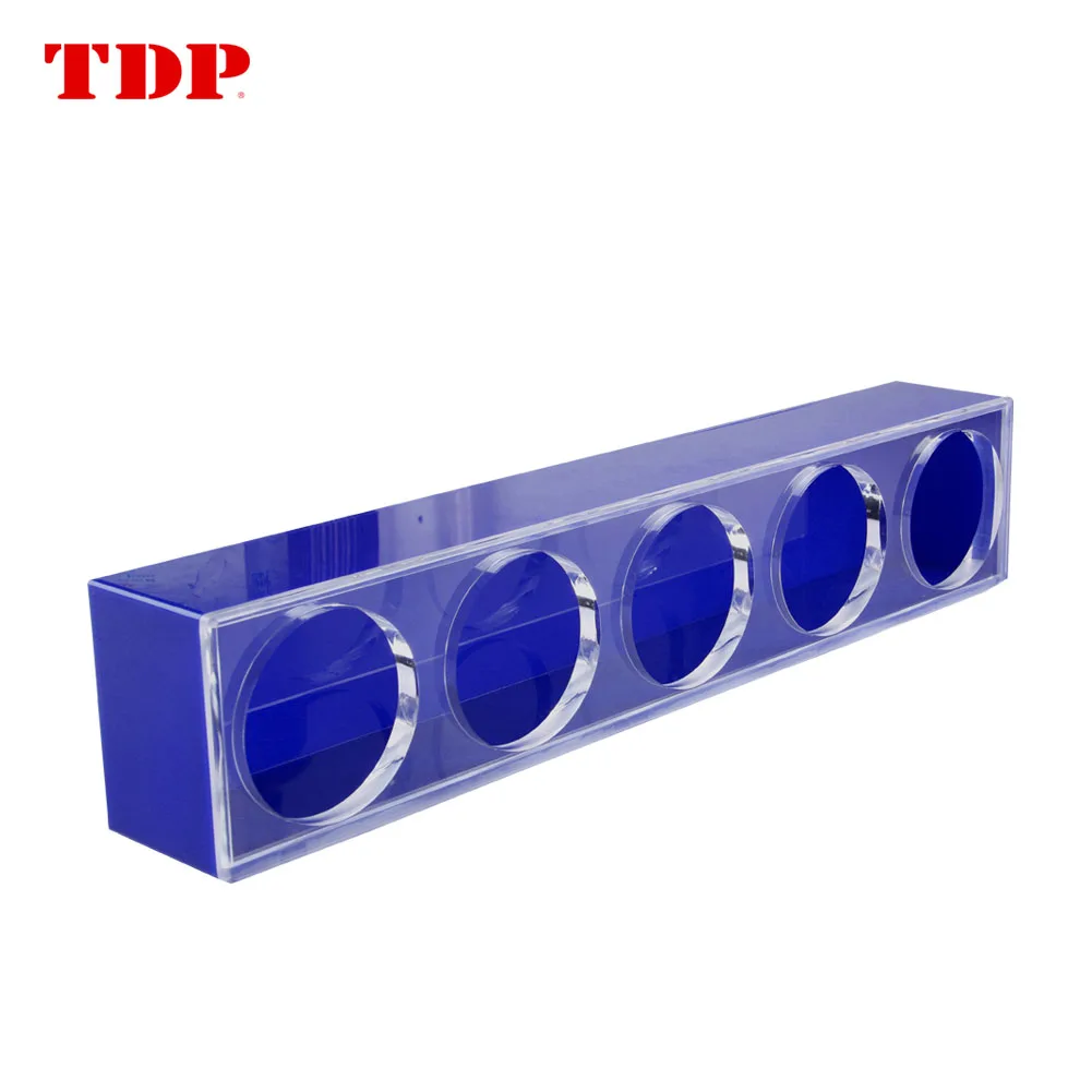 Bar Counter 5 Bottles Blue Acrylic Wine Display Rack/ Wine Bottle Holder