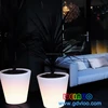 illuminated waterproof led rechargeable li battery remote control operated light up outdoor led flower pot