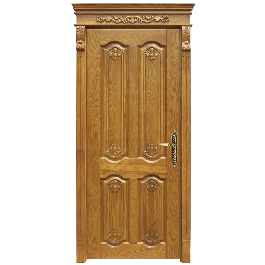 Luxury Carving Solid Wood House Front Main Safety Entrance Single ...