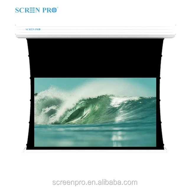 

Screenpro AB 92inch motorized ALR screen 8K Daylight Projector Screen Tab-Tensioned Screen For Ultra Short Throw Projectors