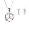 New cheap jewelry set price similar clock rhinestone necklace earring jewelry set price