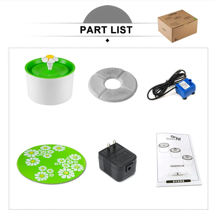 Best Selling Products Pet Supplies Durable Colors Round Flower Shape Water Drinking Basin Automatic Electric Dog Cat Fountain.jpg