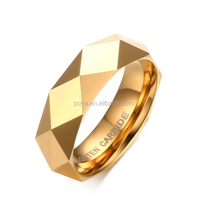 Men's Rhombic Cut 6mm Tungsten Carbide Promise Wedding Bands Ring -color Rings Men Free Gift Box