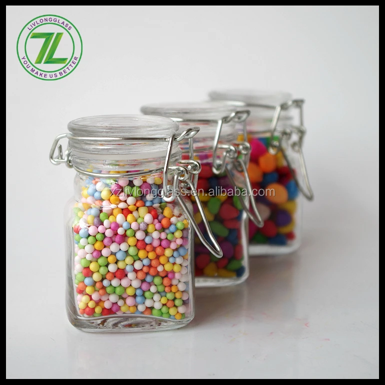 flip top glass spice jars