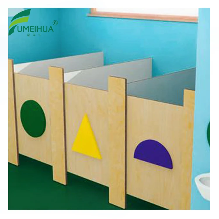 
kindergarten and nursery school kids toilet cubicles partition 