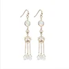 Earrings female long temperament tassel baroque retro palace wind earrings