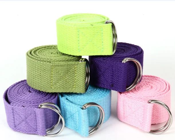 

Yoga Stretch Straps with D Ring Eco-Friendly Anti-Slip Yoga Strap Cotton, Orange;pink;dark blue;sky blue;dark purple;black;green