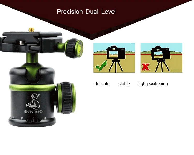 Travel Carbon Fiberprofessional Camera Tripod With Ball Head Monopod