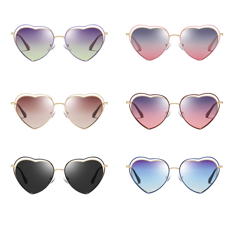 

Heart Shaped Wholesale 2019 Fashion Metal Polarized UV400 Kids Sun Glasses Sunglasses, 6 colors