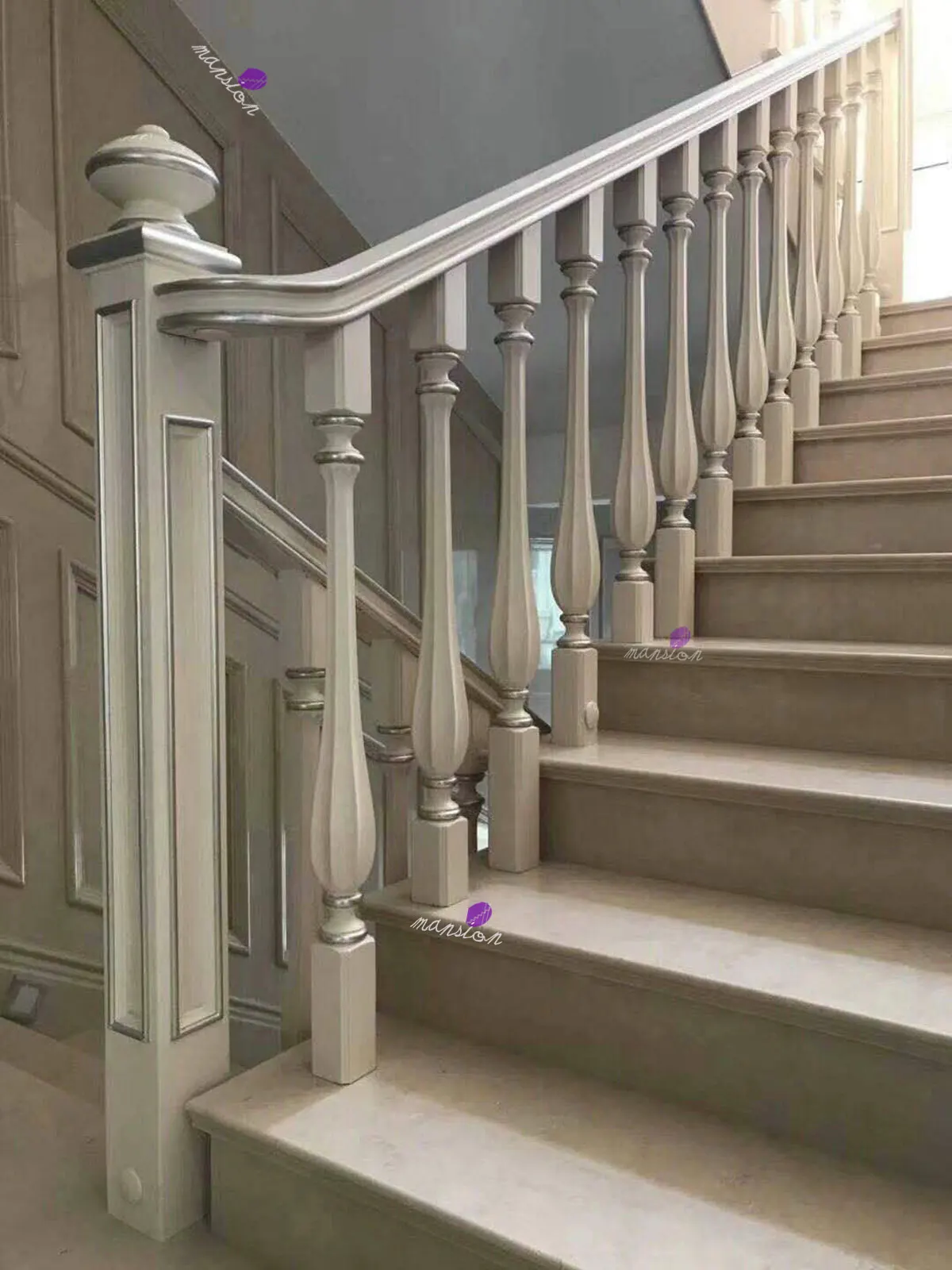 Decorative Stair Railing Solid Wooden Stair Pillars Roman Pillars - Buy