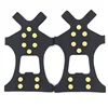 Universal 10 Teeth Anti Slip Ice Cleats Shoe Boot Grips 10 Studs Elastic Crampon Snow Spikes Grips Traction Cleats