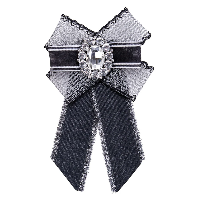 

Exaggerated Bow Brooch Lace Bow Tie Women Fashion Bowknot Brooches For Suit Shirt Collar Accessories (KBL044), Same as the picture