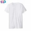 V Neck T Shirt Child 100% Organic Cotton Kids White Plain Tshirt Custom Logo Wholesale in Bargain Price