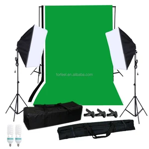Studio Softbox Lighting Kit Cotton Backdrops