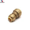 Factory wholesale Lead free 2 way Quick Connect Push Fitting Coupling brass pipe fitting