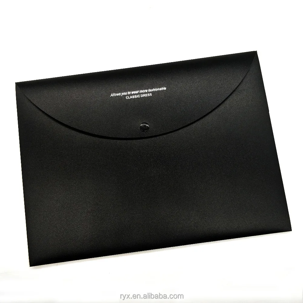 
hot sale a4 pp clear plastic envelope document file folder with string closure 