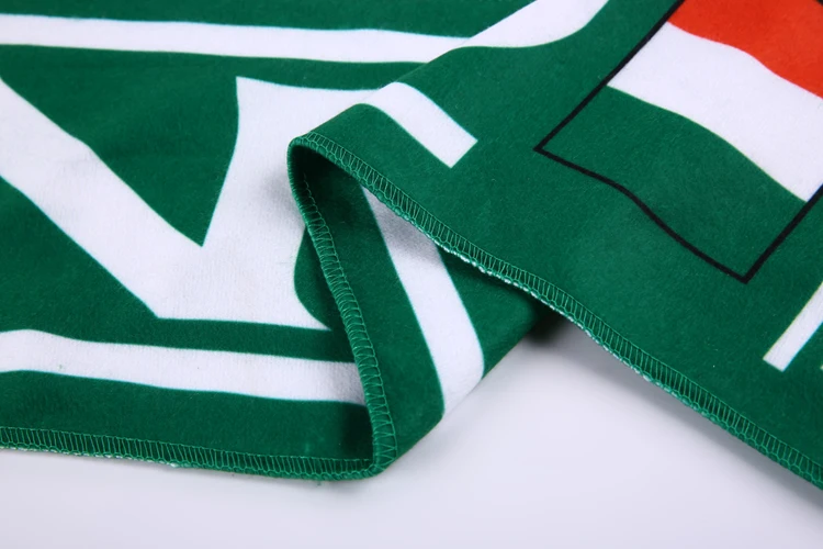 High Quality Free Sample Football Scarves Suppliers Maker Shop Irish Soccer Scarf Hanging Mens