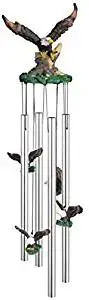 StealStreet SS-G-41272 Wind Chime Round Top Eagle Bird Hanging Garden Decoration Windchime