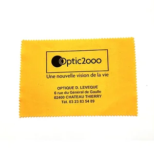 Image of Comfortable Reusable Silk Screen Printing Microfiber Eyeglasses Cleaning Cloth