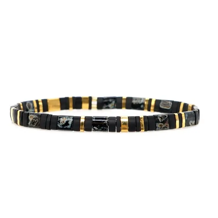 

Fashion Good quality japan miyuki seed tila beads men bracelet, Mix color