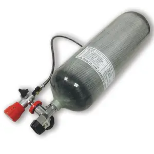 Full 9L Scuba Diving Bottles 300bar 4500psi Paintball Air Condor Pcp Gun Carbon Fiber Cylinder with Valve and Filling Station