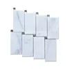 cheap price modern marble wall design statuary white&diamond mirror glass mosaic tiles