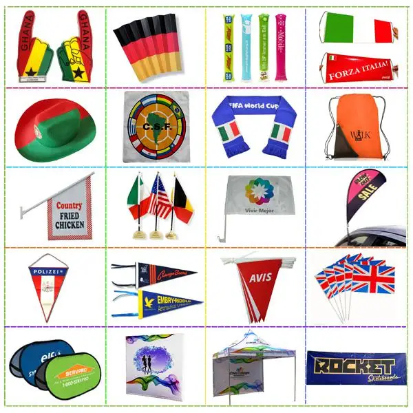 mini custom logo design soccer pennant , football club exchange flag ...